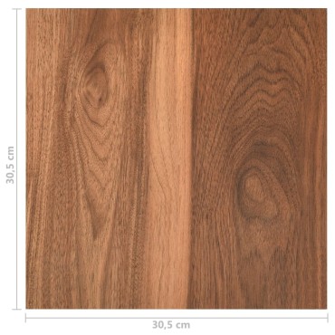 vidaXL Δάπεδο Αυτοκόλλητο Καφέ 55 τεμ. 5,11 μ² από PVC