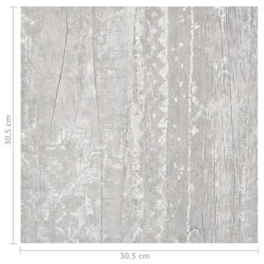 vidaXL Δάπεδο Αυτοκόλλητο Γκρι 55 τεμ. 5,11 μ² από PVC