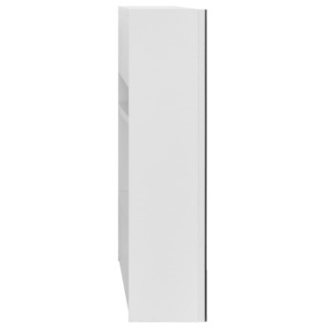 vidaXL Καθρέφτης Μπάνιου με Ντουλάπι Λευκό 80x15x60cm από MDF 1 τεμ.
