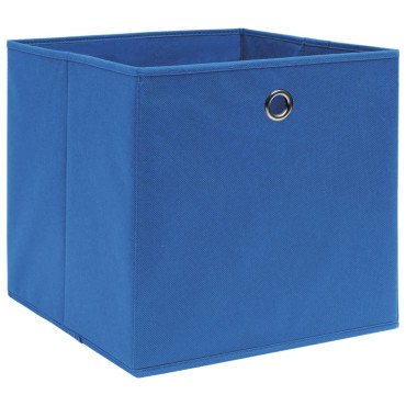 vidaXL Κουτιά Αποθήκευσης 4 τεμ. Μπλε 28x28x28 εκ. Ύφασμα Non-woven