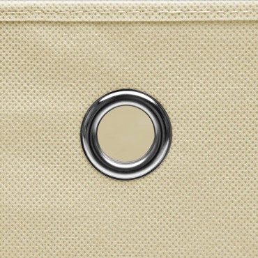 vidaXL Κουτιά Αποθήκευσης 10 τεμ. Κρεμ 28x28x28εκ Ύφασμα Non-woven