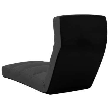 vidaXL Καρέκλα Δαπέδου Πτυσσόμενη Ανθρακί από Συνθετικό Δέρμα 175x56x20cm 1 τεμ.