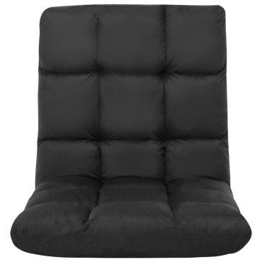 vidaXL Καρέκλα Δαπέδου Πτυσσόμενη Μαύρη από Μικροΐνες 100x50x13cm 1 τεμ.