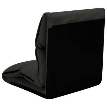 vidaXL Καρέκλα Δαπέδου Πτυσσόμενη Μαύρη από Μικροΐνες 216x56x9cm 1 τεμ.