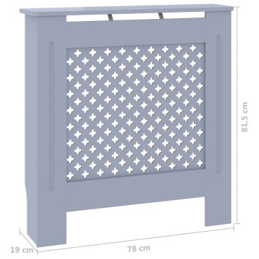 vidaXL Κάλυμμα Καλοριφέρ Γκρι 78 εκ. από MDF