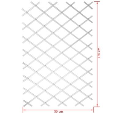 Nature Καφασωτό Κήπου Λευκό 50 x 150 εκ. από PVC 6040701