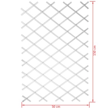 Nature Καφασωτό Κήπου Λευκό 50 x 150 εκ. από PVC 6040701