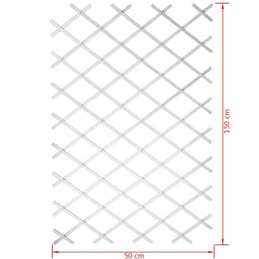 Nature Καφασωτό Κήπου Λευκό 50 x 150 εκ. από PVC 6040701