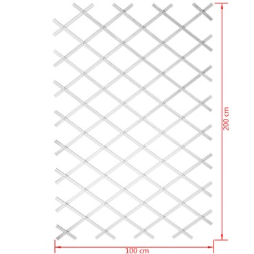 Nature Καφασωτό Κήπου Λευκό 100 x 200 εκ. από PVC 6040703