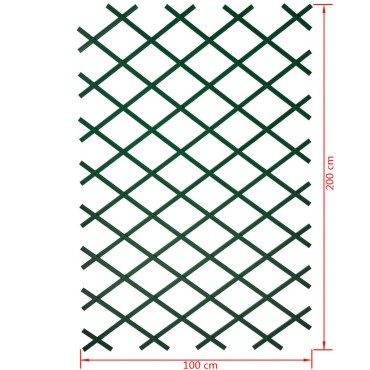 Nature Καφασωτό Κήπου Πράσινο 100 x 200 εκ. από PVC 6040704