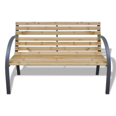 vidaXL Παγκάκι Κήπου από Ξύλο / Σίδερο 120x62x76cm 1 τεμ.