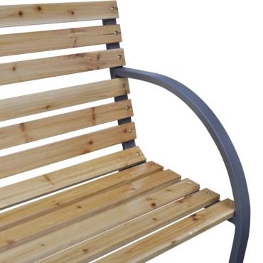 vidaXL Παγκάκι Κήπου από Ξύλο / Σίδερο 120x62x76cm 1 τεμ.