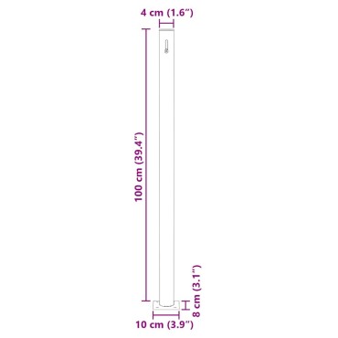 vidaXL Σκίαστρο Βεράντας Πλαϊνό Συρόμενο Μπλε 160 x 300 εκ.