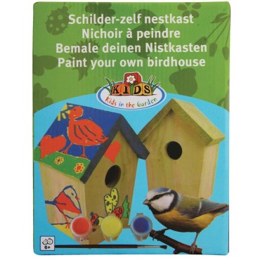 Esschert Design Φωλιά Πουλιών DIY KG145 14,8 x 11,7 x 20 εκ. με Μπογιές