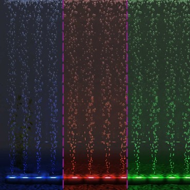 Λάμπα/Μπάρα Υποβρύχια Ενυδρείου LED RGB 32 εκ. με Φυσαλίδες