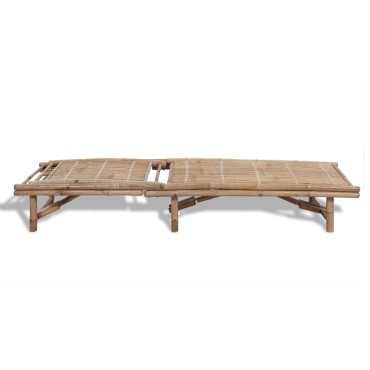 vidaXL Ξαπλώστρα από Μπαμπού 200x65x(30-87)cm 1 τεμ.