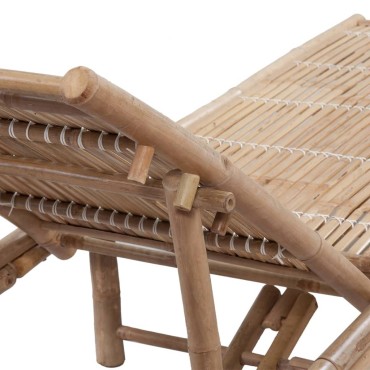 vidaXL Ξαπλώστρα από Μπαμπού 200x65x(30-87)cm 1 τεμ.