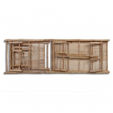 vidaXL Ξαπλώστρα από Μπαμπού 200x65x(30-87)cm 1 τεμ.