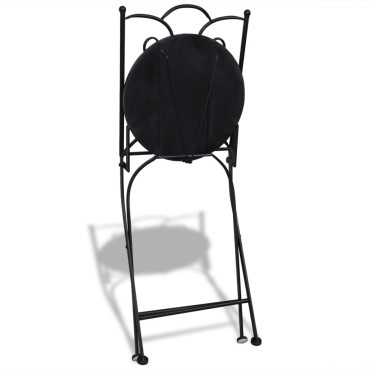 vidaXL Καρέκλες Bistro Πτυσσόμενες 2 τεμ. Μπλε / Λευκό Κεραμικές 37x41x89cm