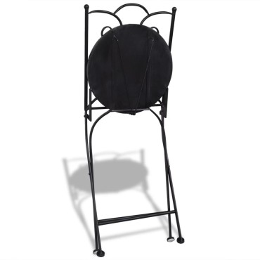 vidaXL Καρέκλες Bistro Πτυσσόμενες 2 τεμ. Τερακότα / Λευκό Κεραμικές 37x41x89cm