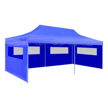 vidaXL Τέντα Εκδηλώσεων Pop-up Πτυσσόμενη Μπλε 3 x 6 μ.