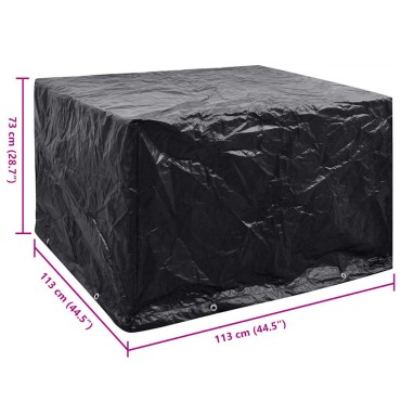 vidaXL Κάλυμμα Επίπλων Κήπου με 8 Κρίκους 113x113x73cm 1 τεμ.