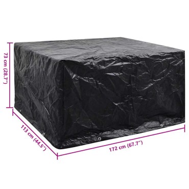 vidaXL Κάλυμμα Επίπλων Κήπου με 8 Κρίκους 172x113x73cm 1 τεμ.