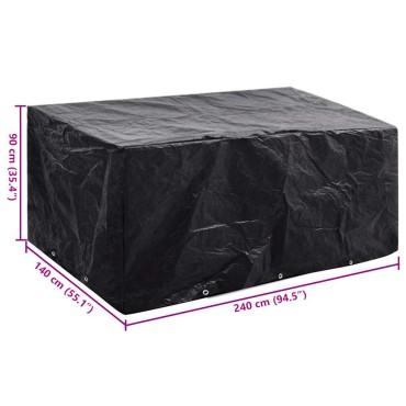 vidaXL Κάλυμμα Επίπλων Κήπου με 8 Κρίκους 240x140x90cm 1 τεμ.