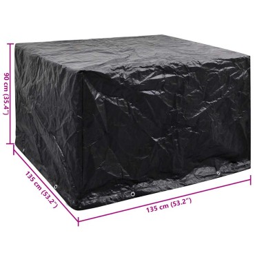 vidaXL Κάλυμμα Επίπλων Κήπου με 8 Κρίκους 135x135x90cm 1 τεμ.