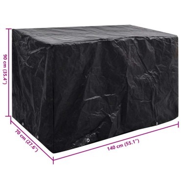vidaXL Κάλυμμα Επίπλων Κήπου με 8 Κρίκους 140x70x90cm 1 τεμ.