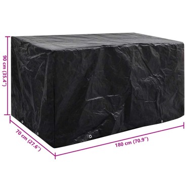 vidaXL Κάλυμμα Επίπλων Κήπου με 8 Κρίκους 180x70x90cm 1 τεμ.