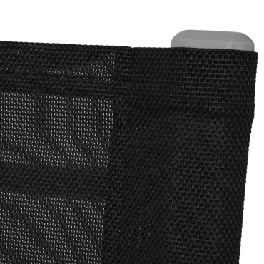 vidaXL Πολυθρόνες Κουνιστές Κήπου 2 τεμ. Μαύρες από Ατσάλι / Textilene 53x92x86cm