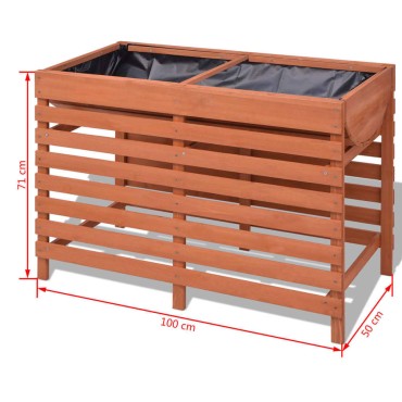 vidaXL Ζαρντινιέρα 100 x 50 x 71 εκ. Ξύλινη