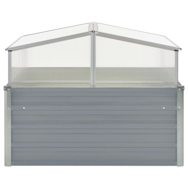vidaXL Θερμοκήπιο Γκρι 100 x 100 x 85 εκ. από Γαλβανισμένο Χάλυβα