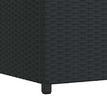 vidaXL Κουτί Αποθήκευσης Κήπου Μαύρο 120x50x60cm από Συνθετικό Ρατάν 1 τεμ.