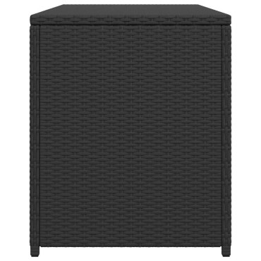 vidaXL Κουτί Αποθήκευσης Κήπου Μαύρο 120x50x60cm από Συνθετικό Ρατάν 1 τεμ.
