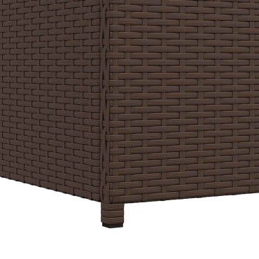 vidaXL Κουτί Αποθήκευσης Κήπου Καφέ 120x50x60cm από Συνθετικό Ρατάν 1 τεμ.