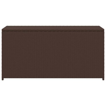 vidaXL Κουτί Αποθήκευσης Κήπου Καφέ 120x50x60cm από Συνθετικό Ρατάν 1 τεμ.
