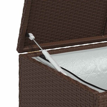 vidaXL Κουτί Αποθήκευσης Κήπου Καφέ 120x50x60cm από Συνθετικό Ρατάν 1 τεμ.