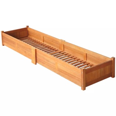 vidaXL Ζαρντινιέρα Υπερυψωμένη 200 x 50 x 25 εκ. από Ξύλο Ακακίας