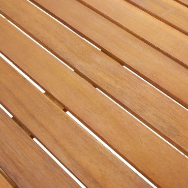 vidaXL Τραπέζι Κήπου 140x80x74cm από Μασίφ Ξύλο Ακακίας 1 τεμ.