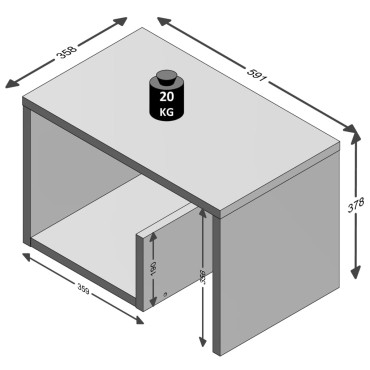 FMD Τραπέζι Σαλονιού 2 σε 1 Χρώμα Δρυός-Άμμου 59,1x35,8x37,8cm 1 τεμ.