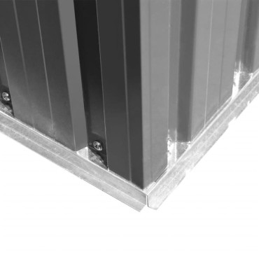 vidaXL Αποθήκη Κήπου Γκρι 257 x 205 x 178 εκ. Μεταλλική