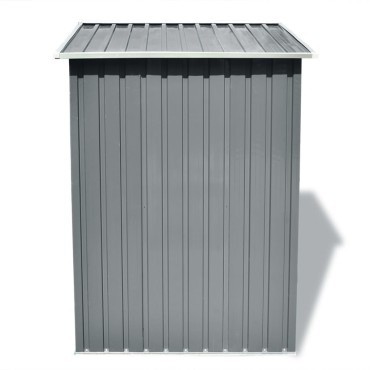 vidaXL Αποθήκη Κήπου Γκρι 204 x 132 x 186 εκ. Μεταλλική