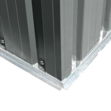 vidaXL Αποθήκη Κήπου Γκρι 204 x 132 x 186 εκ. Μεταλλική