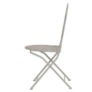 vidaXL Σετ Επίπλων Bistro 3 τεμ. Γκρι Ατσάλινο 60x72cm