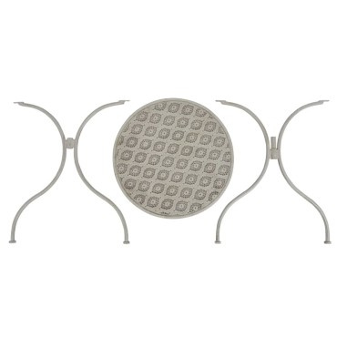 vidaXL Σετ Επίπλων Bistro 3 τεμ. Γκρι Ατσάλινο 60x72cm