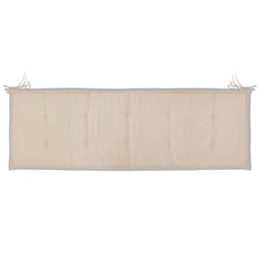vidaXL Μαξιλάρι Πάγκου Κήπου Κρεμ 150x50x4cm Ύφασμα Oxford
