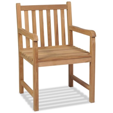 vidaXL Καρέκλες Κήπου 2 τεμ. από Μασίφ Ξύλο Teak 58x60x90cm