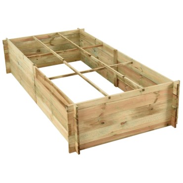 vidaXL Μποστάνι Λαχανόκηπου 197 x 100 x 40 εκ. Εμποτισμένο Ξύλο Πεύκου